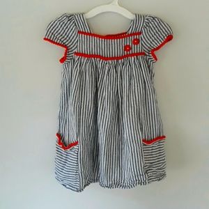 Pippa & Julie Striped pom pom dress